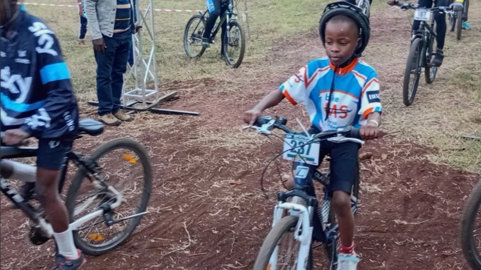 A small boy from Kilimanjaro Region who was one among a crowd of participants that featured in 2026 West Kili Forest Tour Challenge which took place in Siha District, Kilimanjaro Region over the weekend. 