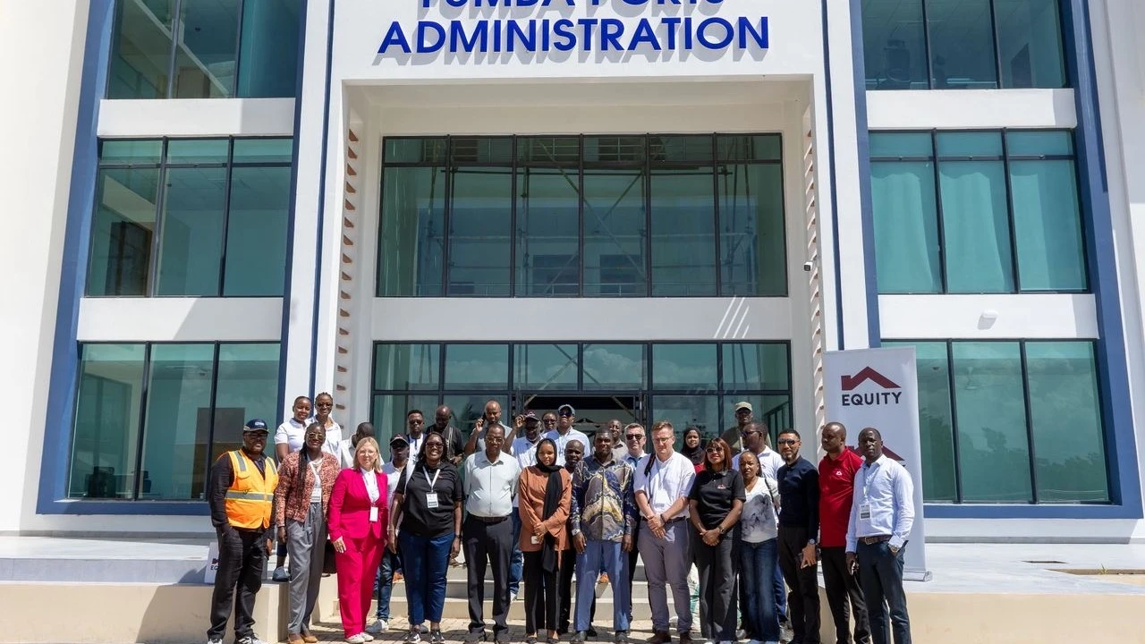 Trade mission delegates visited the Fumba Port project in Zanzibar, where they observed the construction progress and were briefed on the project's development timeline