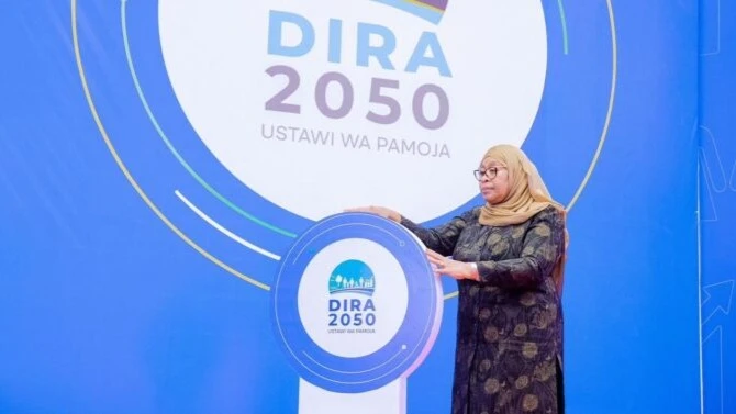 President Samia Suluhu Hassan officially launches Dira 2050 in Dodoma on July 17. 